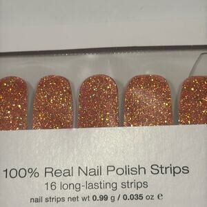 NWT Color Street "Seattle Royale" Gold Copper Glitter Nail Strips